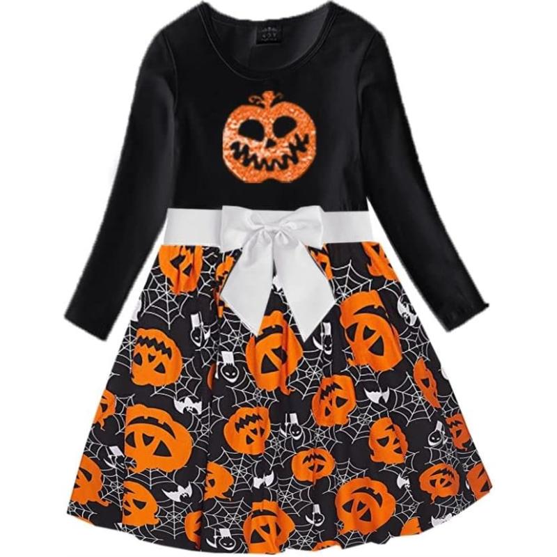 VIKITA Baby Girl Cartoon Flower Dress Long Sleeve Winter Dresses for 2 ...